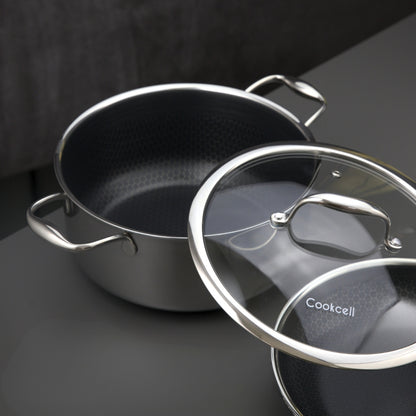 Cookcell Casserole 24CM — Double-Sided Non-Stick Ceramic Coating