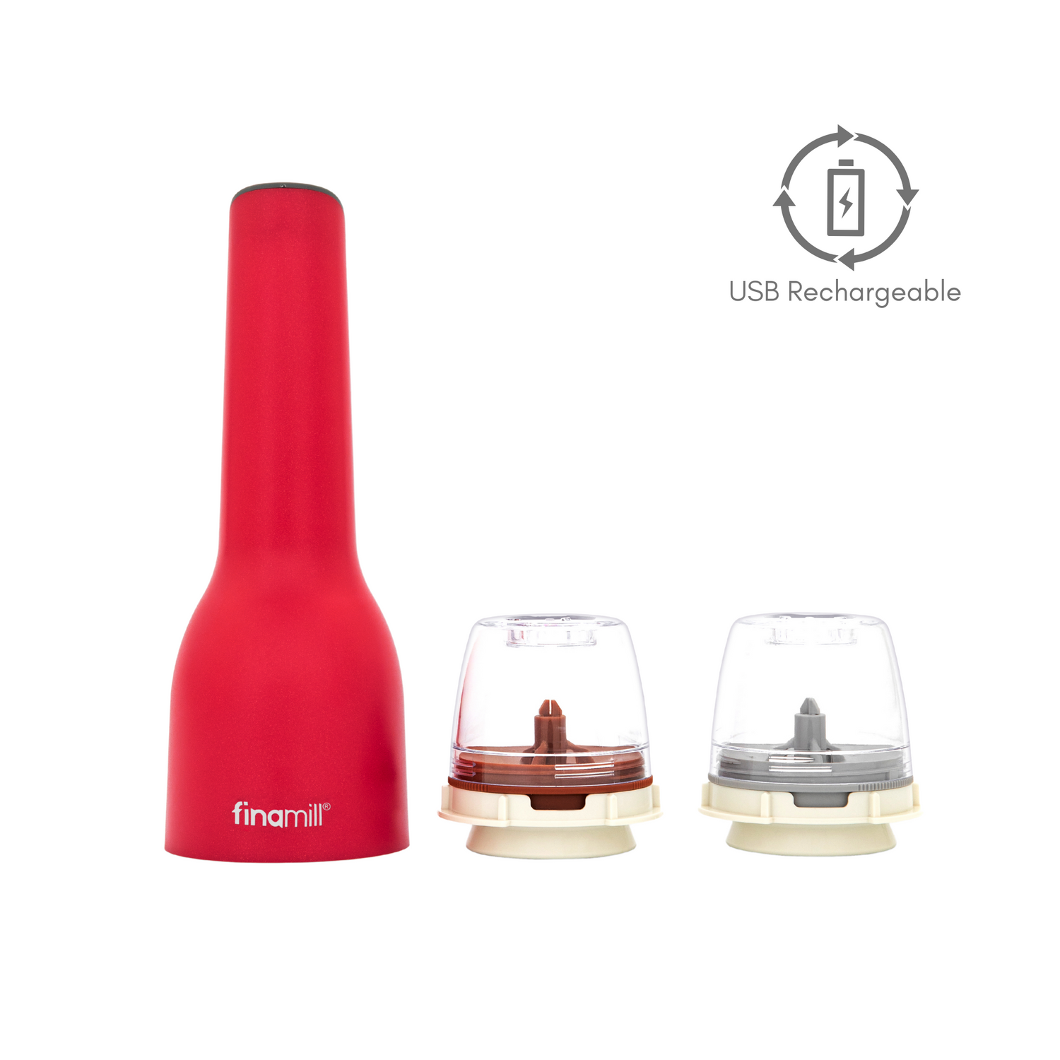 FinaMill Pepper Mill & Spice Grinder Starter Kit (USB Rechargeable)