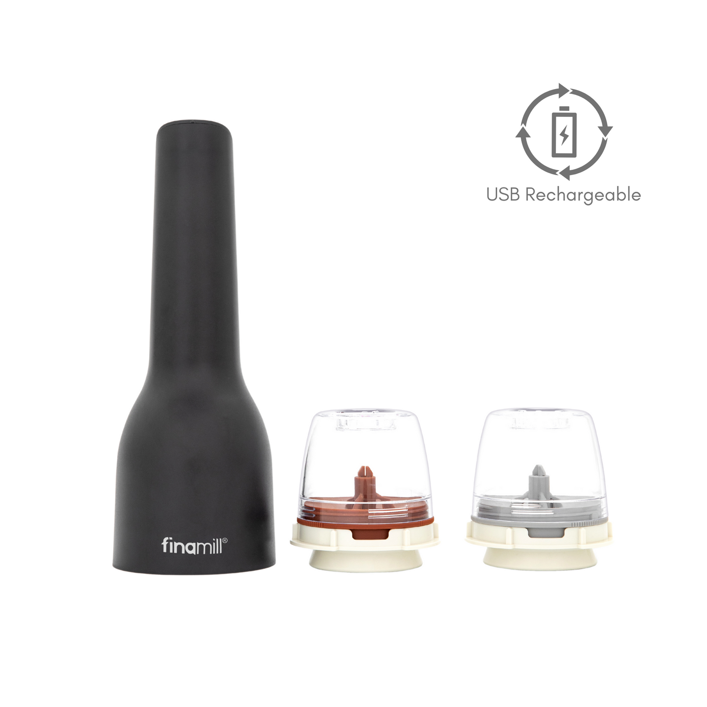 FinaMill Pepper Mill & Spice Grinder Starter Kit — USB Rechargeable