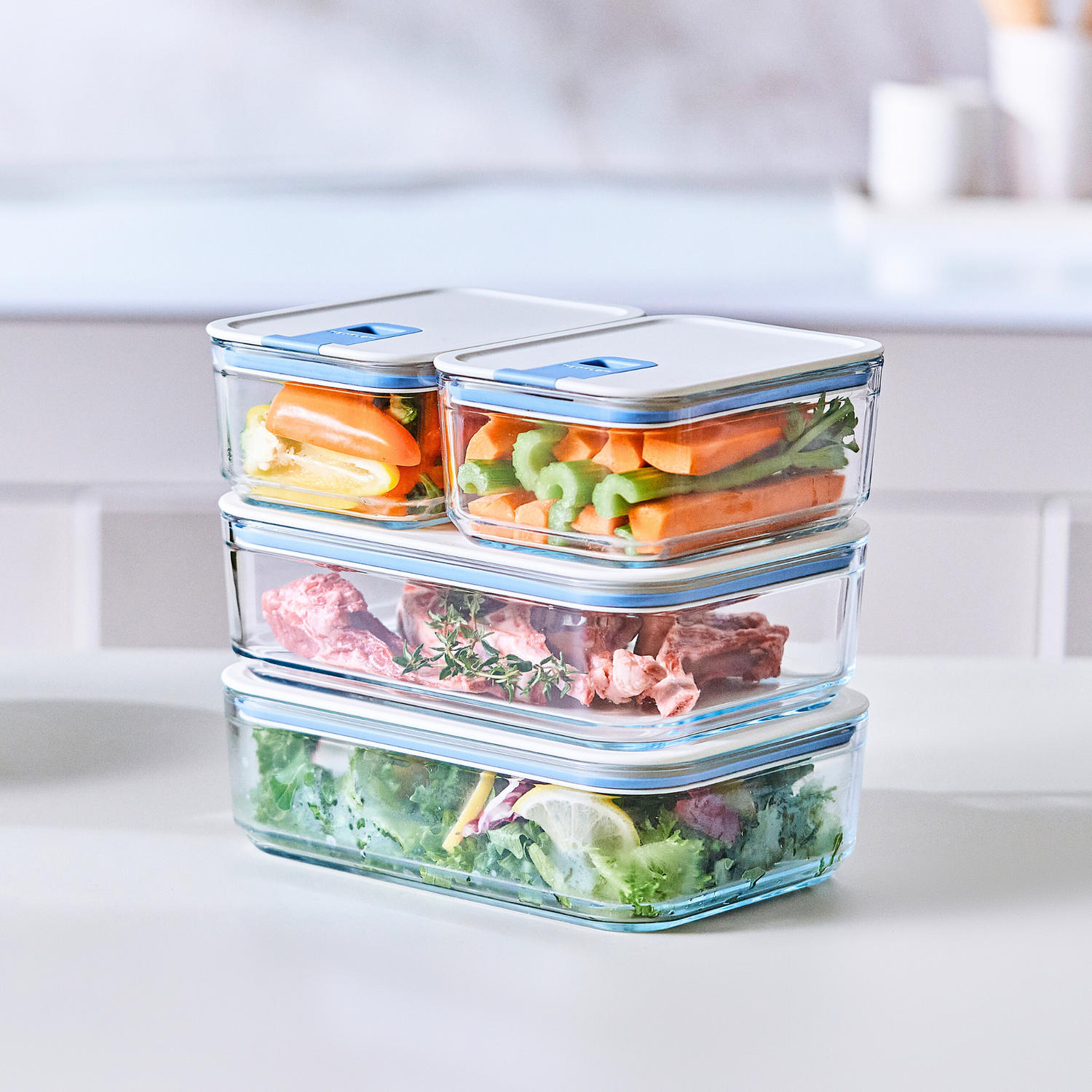 Neoflam Perfect Seal Borosilicate Glass Airtight Food Storage