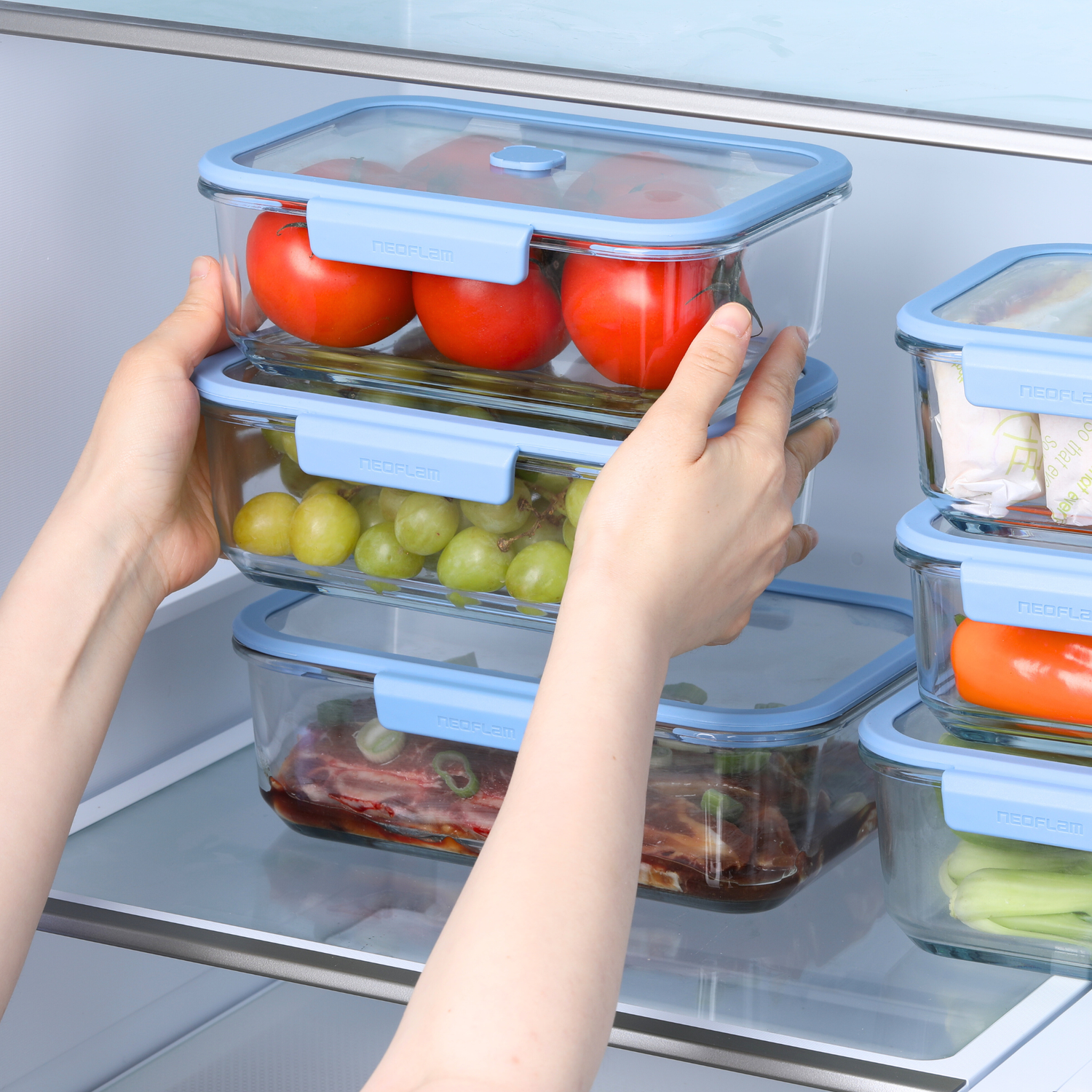 [SG61 Deals] Neoflam Vacu Seal Borosilicate Glass Storage Containers
